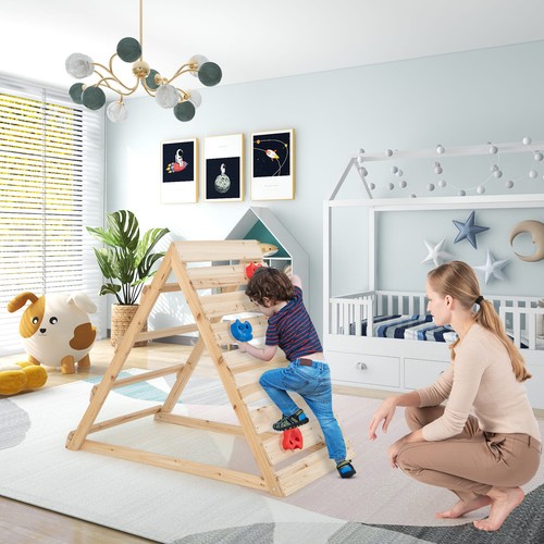 Wooden climbing frame with - wooden,
